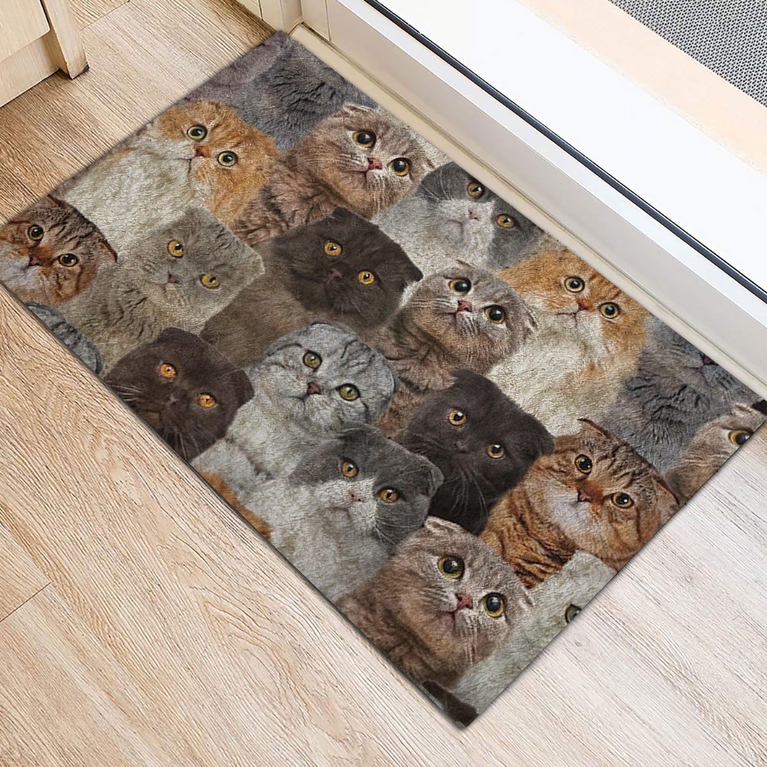 Ohaprints-Doormat-Outdoor-Indoor-Funny-A-Bunch-Of-Scottish-Fold-Cats-Kitten-Hope-You-Like-Cats-Rubber-Door-Mat-471-