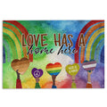 Ohaprints-Doormat-Outdoor-Indoor-Lgbt-Support-Lgbtq-Pride-Month-Rainbow-Love-Has-A-Home-Here-Rubber-Door-Mat-293-18'' x 30''