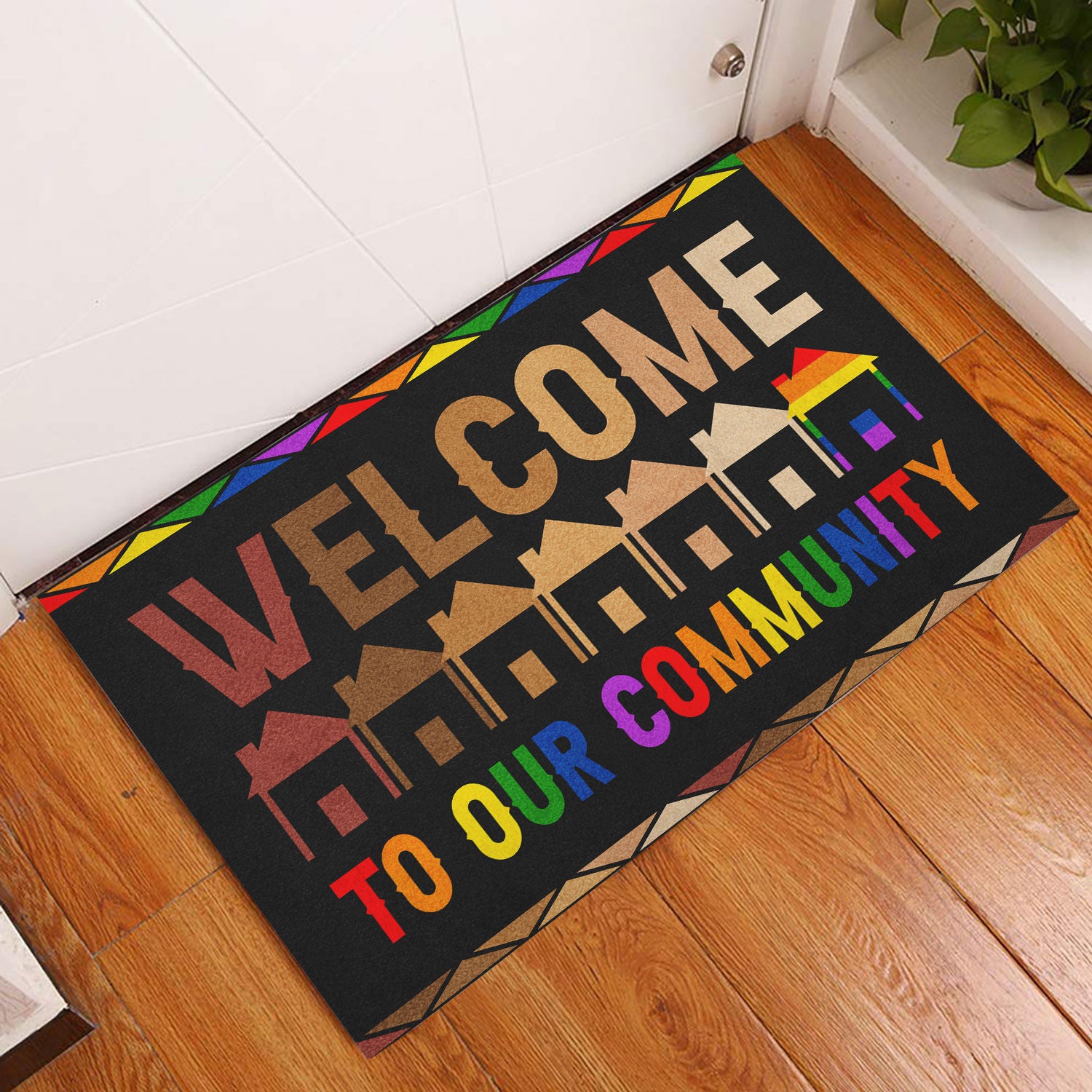 Ohaprints-Doormat-Outdoor-Indoor-Lgbt-Support-Lgbtq-Pride-Month-Welcome-To-Our-Community-Rainbow-Rubber-Door-Mat-337-