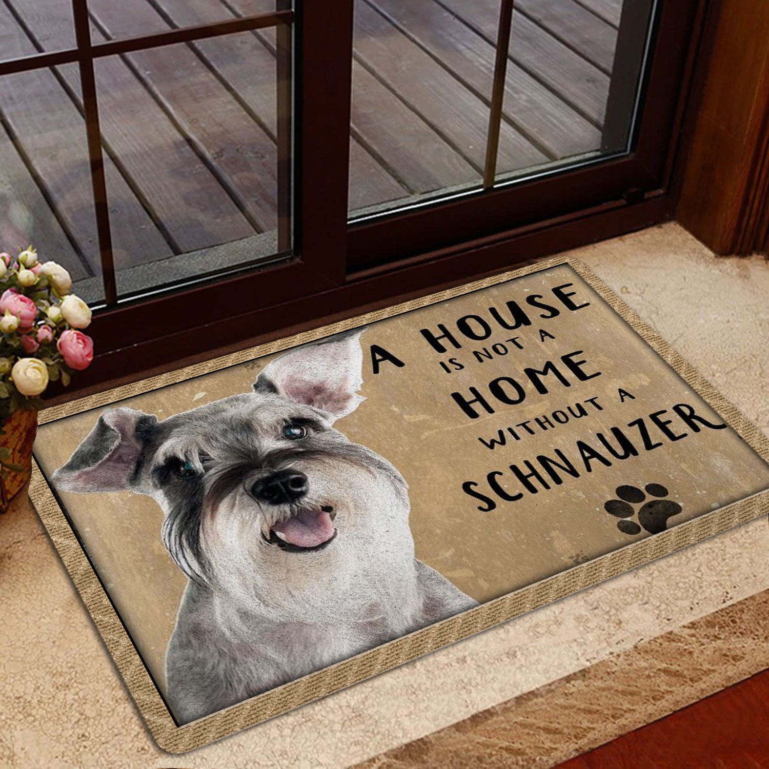 Ohaprints-Doormat-Outdoor-Indoor-A-House-Is-Not-A-Home-Without-Miniature-Schnauzer-For-Dog-Lover-Rubber-Door-Mat-1226-