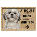 Ohaprints-Doormat-Outdoor-Indoor-A-House-Is-Not-A-Home-Without-Shih-Tzu-Gift-For-Dog-Pet-Lover-Rubber-Door-Mat-1229-18'' x 30''