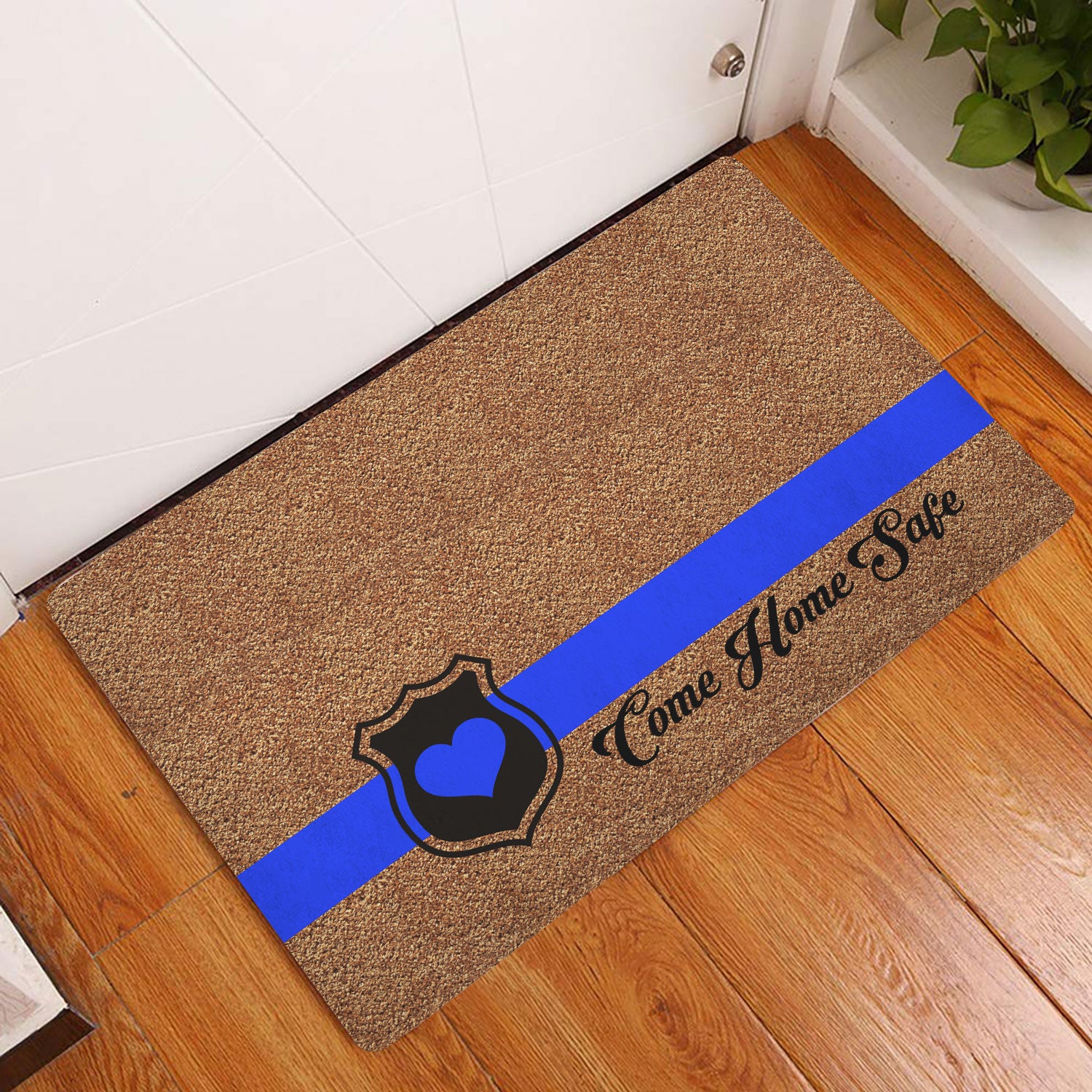 Ohaprints-Doormat-Outdoor-Indoor-Police-Thin-Blue-Line-Come-Home-Safe-Back-The-Blue-Gift-Rubber-Door-Mat-1233-