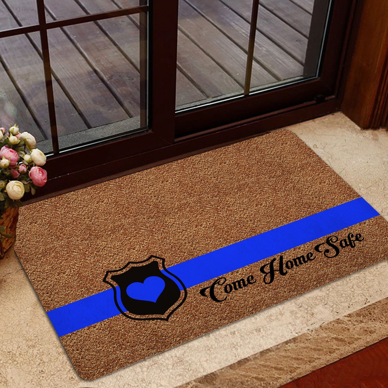 Ohaprints-Doormat-Outdoor-Indoor-Police-Thin-Blue-Line-Come-Home-Safe-Back-The-Blue-Gift-Rubber-Door-Mat-1233-