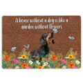 Ohaprints-Doormat-Outdoor-Indoor-Dachshund-A-House-Without-A-Dog-Is-Like-A-Garden-Without-Flowers-Rubber-Door-Mat-1241-18'' x 30''