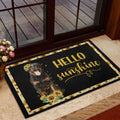 Ohaprints-Doormat-Outdoor-Indoor-Rottweiler-Hello-Sunflower-Floral-For-Dog-Lover-Black-Rubber-Door-Mat-562-