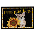 Ohaprints-Doormat-Outdoor-Indoor-Chihuahua-Hello-Sunflower-Floral-Dog-Puppy-Lover-Black-Rubber-Door-Mat-568-18'' x 30''