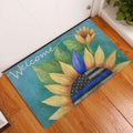 Ohaprints-Doormat-Outdoor-Indoor-Police-Sunflower-Thin-Blue-Line-Back-The-Blue-Welcome-Rubber-Door-Mat-569-