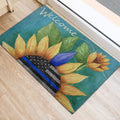 Ohaprints-Doormat-Outdoor-Indoor-Police-Sunflower-Thin-Blue-Line-Back-The-Blue-Welcome-Rubber-Door-Mat-569-