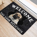 Ohaprints-Doormat-Outdoor-Indoor-Funny-Pug-Dog-Welcome-You-Look-Delicious-Gift-For-Dog-Lover-Rubber-Door-Mat-169-