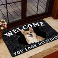 Ohaprints-Doormat-Outdoor-Indoor-Funny-Corgi-Dog-Welcome-You-Look-Delicious-Gift-For-Dog-Lover-Rubber-Door-Mat-171-