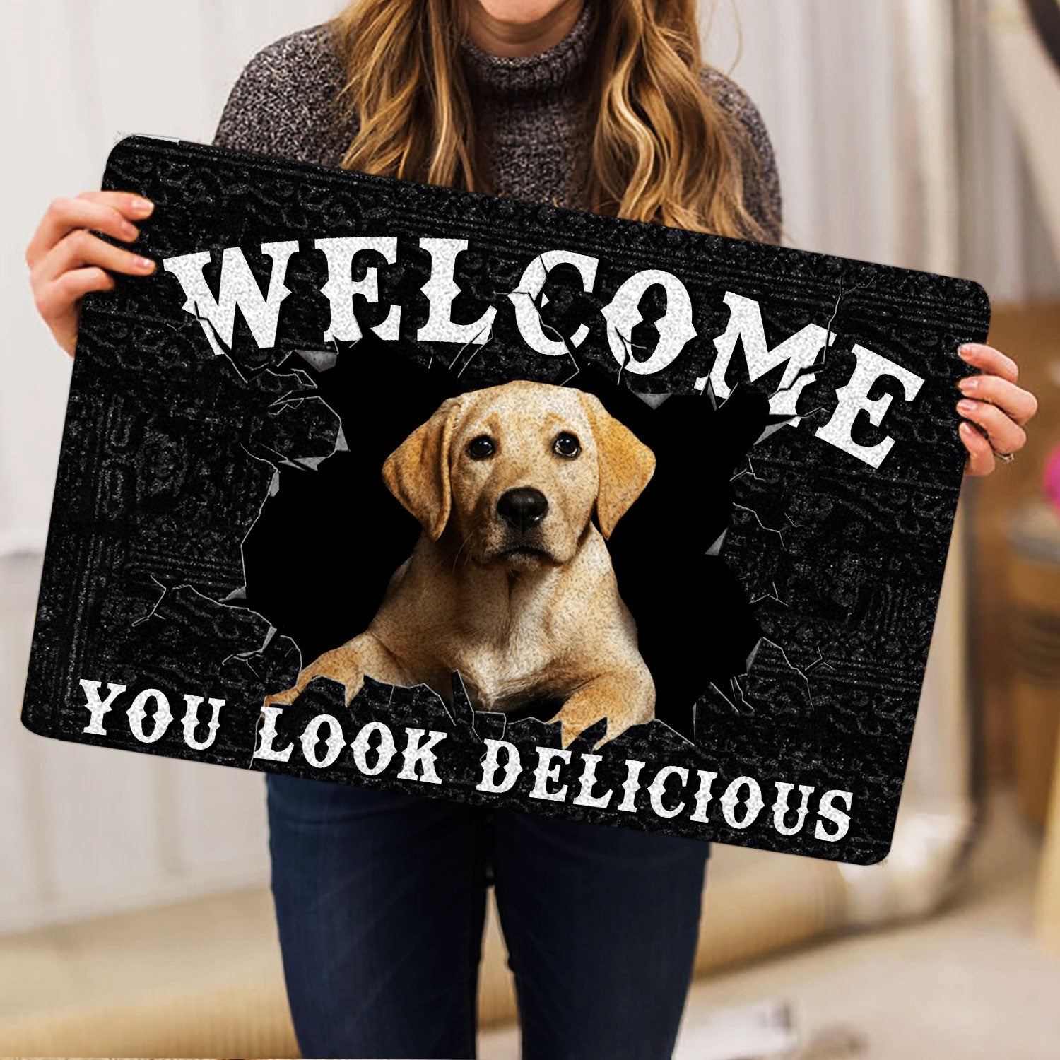 Ohaprints-Doormat-Outdoor-Indoor-Funny-Labrador-Welcome-You-Look-Delicious-Dog-Lover-Gift-Rubber-Door-Mat-175-