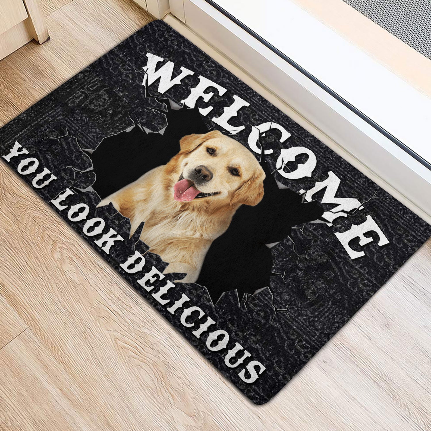 Ohaprints-Doormat-Outdoor-Indoor-Funny-Golden-Retriever-Welcome-You-Look-Delicious-Dog-Lover-Gift-Rubber-Door-Mat-178-