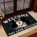 Ohaprints-Doormat-Outdoor-Indoor-Funny-Husky-Sibir-Welcome-You-Look-Delicious-Dog-Lover-Gift-Rubber-Door-Mat-179-