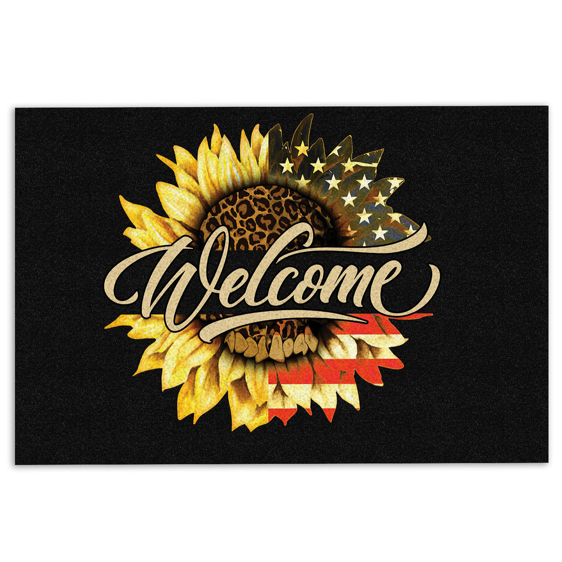 Ohaprints-Doormat-Outdoor-Indoor-Sunflower-Flower-Floral-Leopard-American-Flag-Sunshine-Welcome-Rubber-Door-Mat-629-18'' x 30''