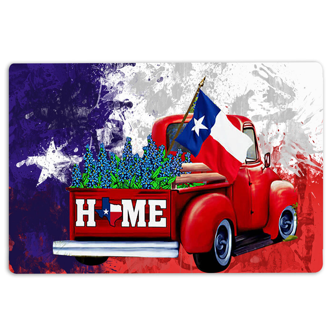 Ohaprints-Doormat-Outdoor-Indoor-Truck-Welcome-Home-Texas-Flag-Bluebonnet-Wild-West-Cowboy-Rubber-Door-Mat-1525-18'' x 30''