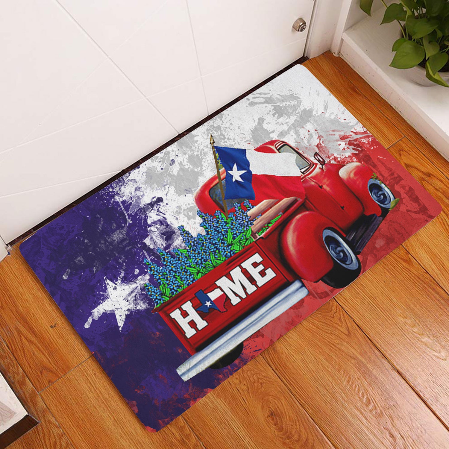 Ohaprints-Doormat-Outdoor-Indoor-Truck-Welcome-Home-Texas-Flag-Bluebonnet-Wild-West-Cowboy-Rubber-Door-Mat-1525-