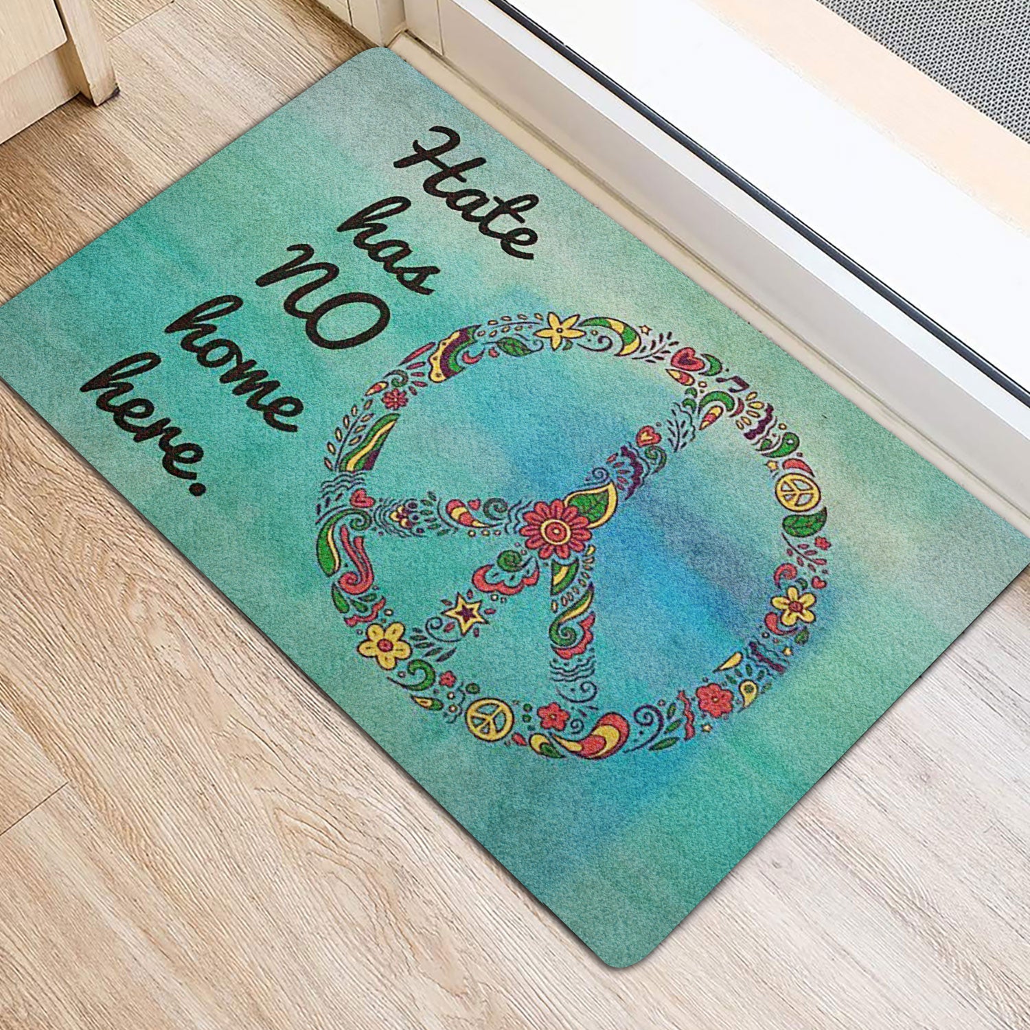 Ohaprints-Doormat-Outdoor-Indoor-Hate-Has-No-Home-Here-Lgbt-Lgbtq-Pride-Love-Is-Love-Peace-Sign-Rubber-Door-Mat-1531-