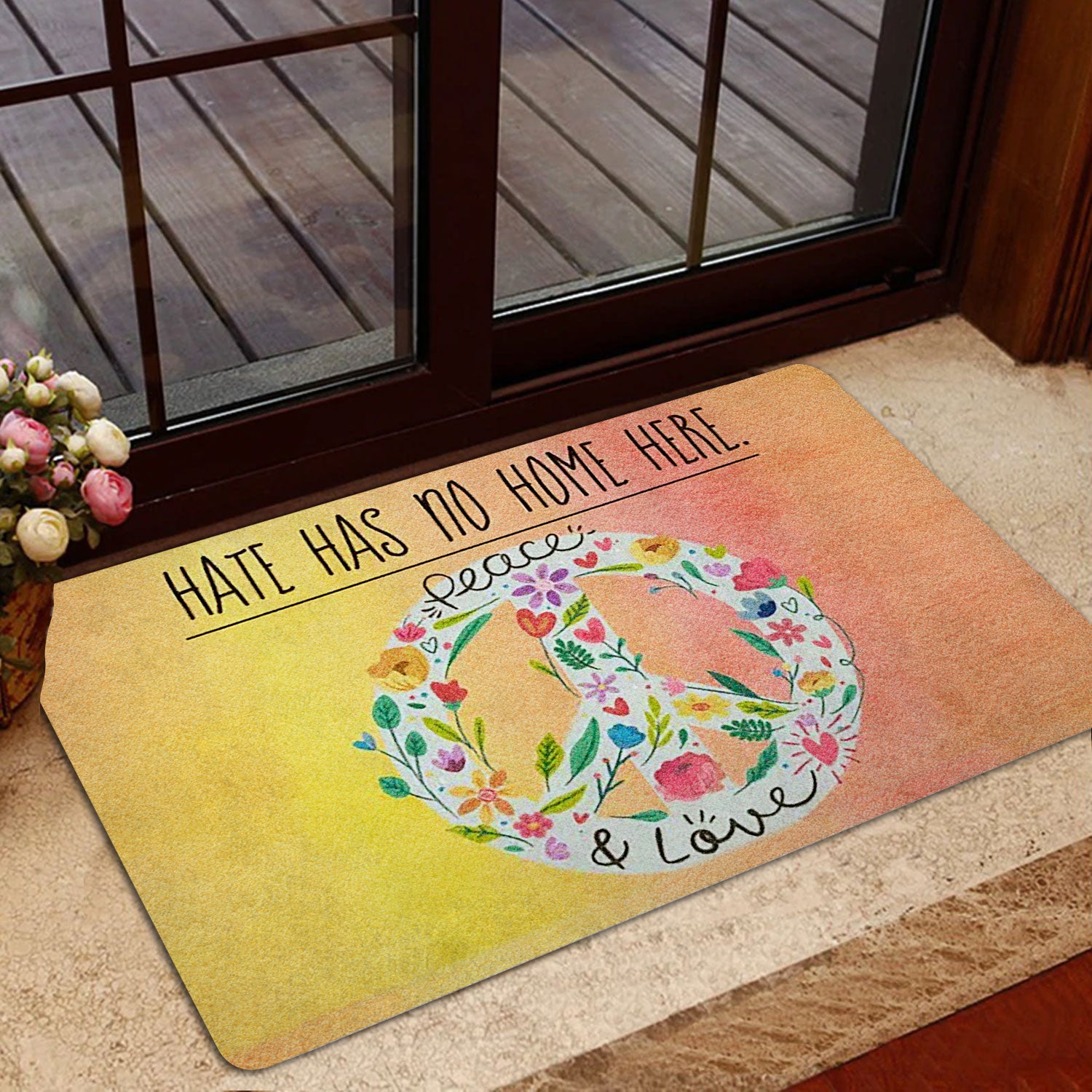 Ohaprints-Doormat-Outdoor-Indoor-Lgbt-Lgbtq-Hate-Has-No-Home-Here-Pride-Love-Is-Love-Peace-Sign-Rubber-Door-Mat-1532-