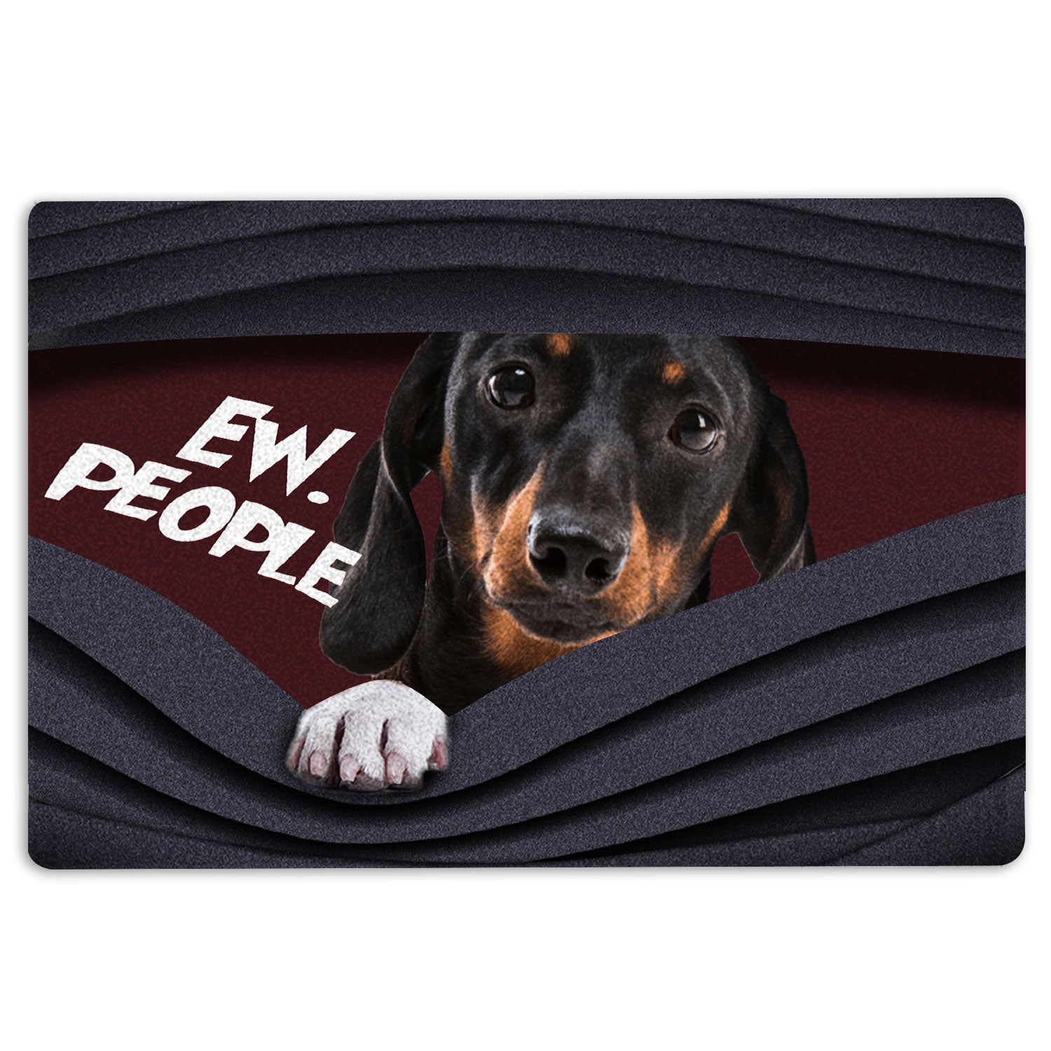 Ohaprints-Doormat-Outdoor-Indoor-Funny-Dachshund-Ew-People-Unique-Gift-For-Dog-Puppy-Pet-Lover-Rubber-Door-Mat-1536-18'' x 30''