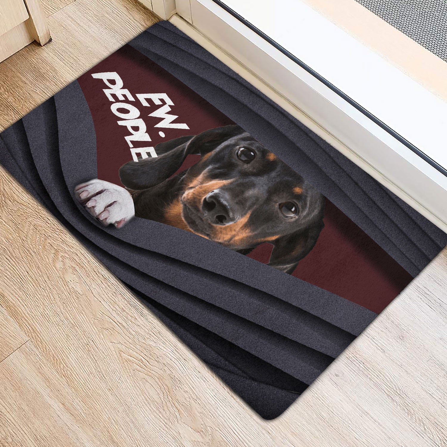 Ohaprints-Doormat-Outdoor-Indoor-Funny-Dachshund-Ew-People-Unique-Gift-For-Dog-Puppy-Pet-Lover-Rubber-Door-Mat-1536-