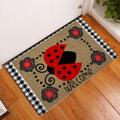 Ohaprints-Doormat-Outdoor-Indoor-Ladybugs-On-Leaves-Garden-Welcome-Happy-Spring-Brown-Rubber-Door-Mat-1537-