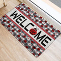 Ohaprints-Doormat-Outdoor-Indoor-Ladybugs-Garden-Welcome-Happy-Spring-Black--White-Tartan-Rubber-Door-Mat-1538-