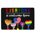 Ohaprints-Doormat-Outdoor-Indoor-Lgbt-Lgbtq-Everyone-Is-Welcome-Here-Pride-Love-Is-Love-Rainbow-Rubber-Door-Mat-1549-18'' x 30''