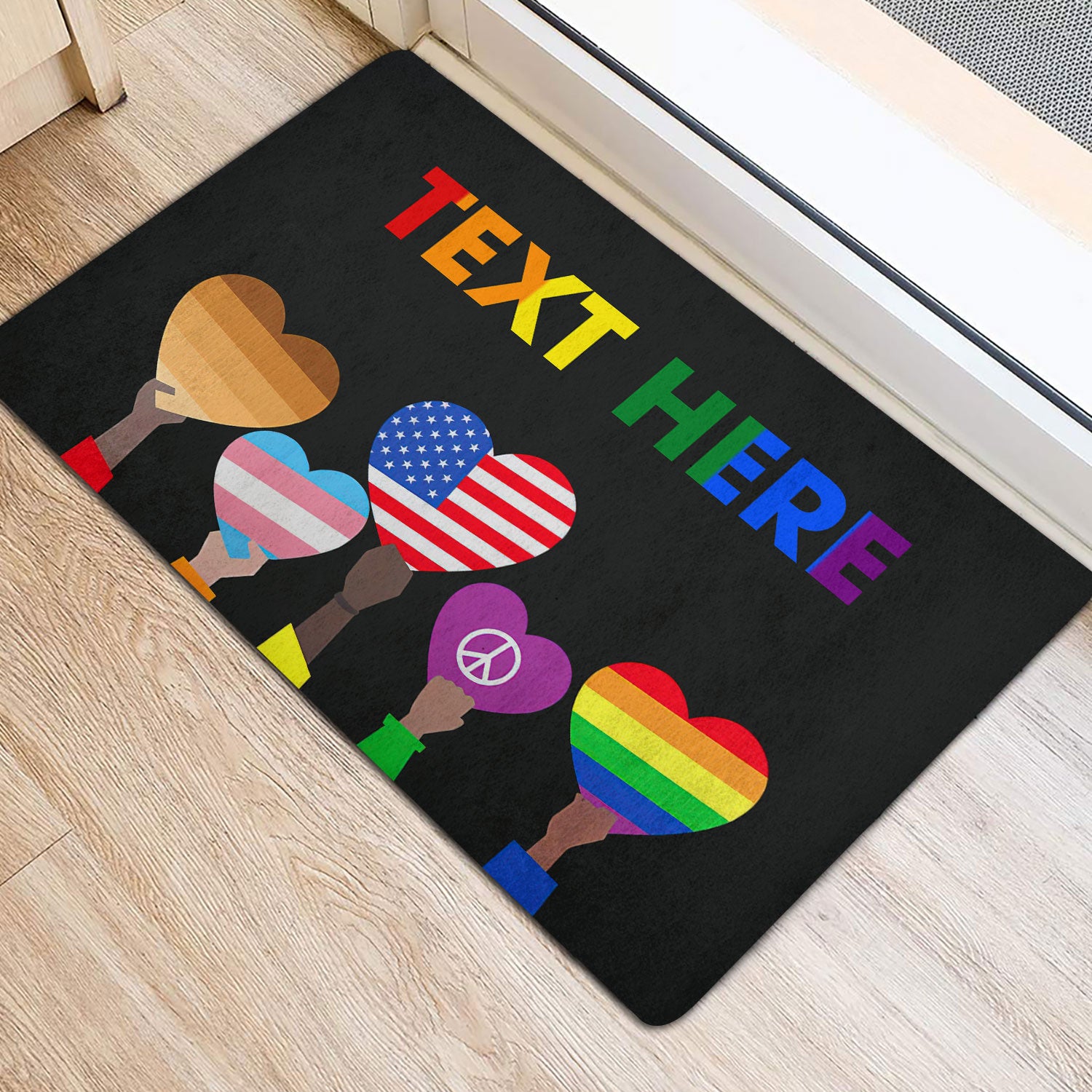 Ohaprints-Doormat-Outdoor-Indoor-Lgbt-Lgbtq-Pride-Love-Is-Love-Rainbow-Custom-Personalized-Name-Rubber-Door-Mat-1551-