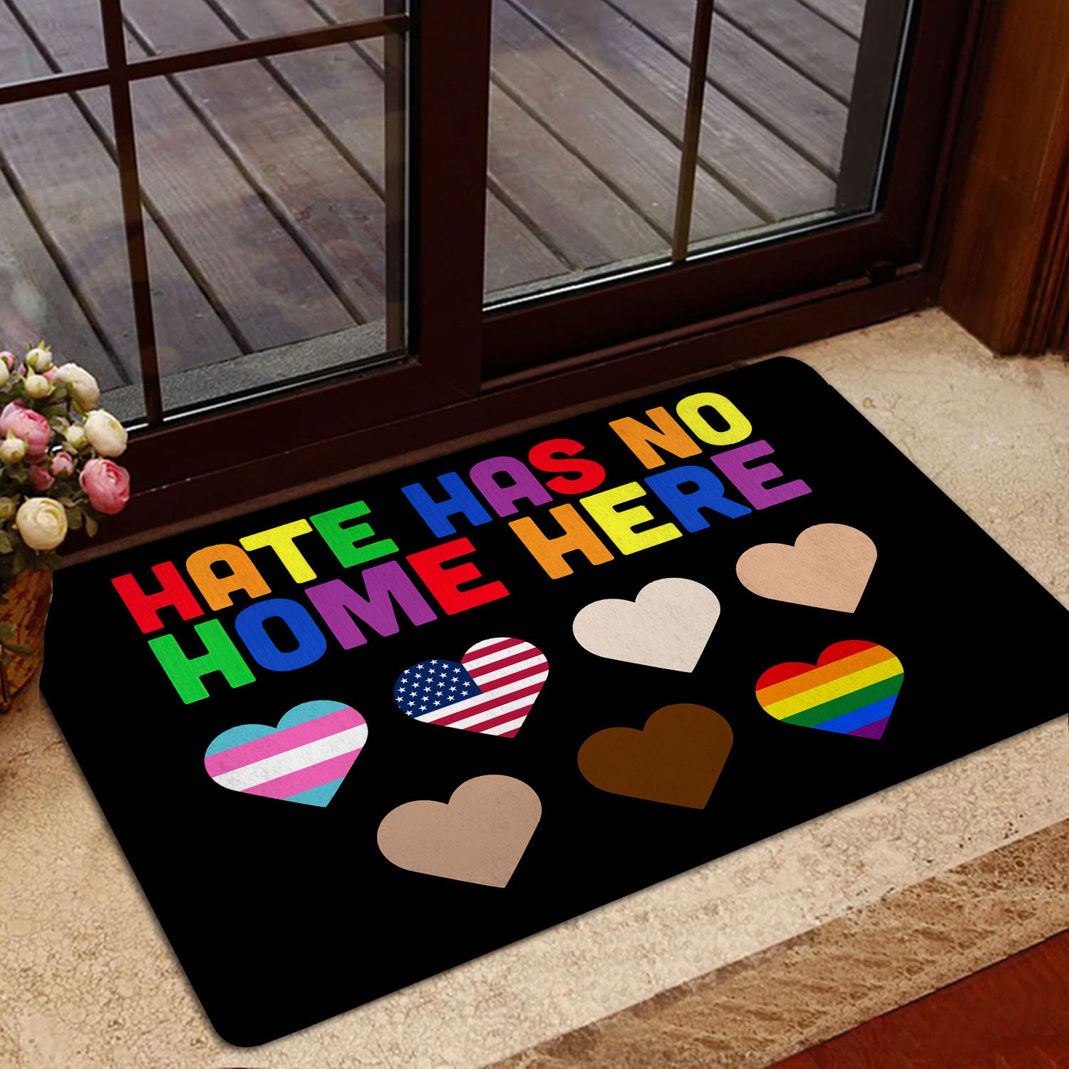 Ohaprints-Doormat-Outdoor-Indoor-Hate-Has-No-Home-Here-Lgbt-Lgbtq-Pride-Love-Is-Love-Equality-Rubber-Door-Mat-1554-