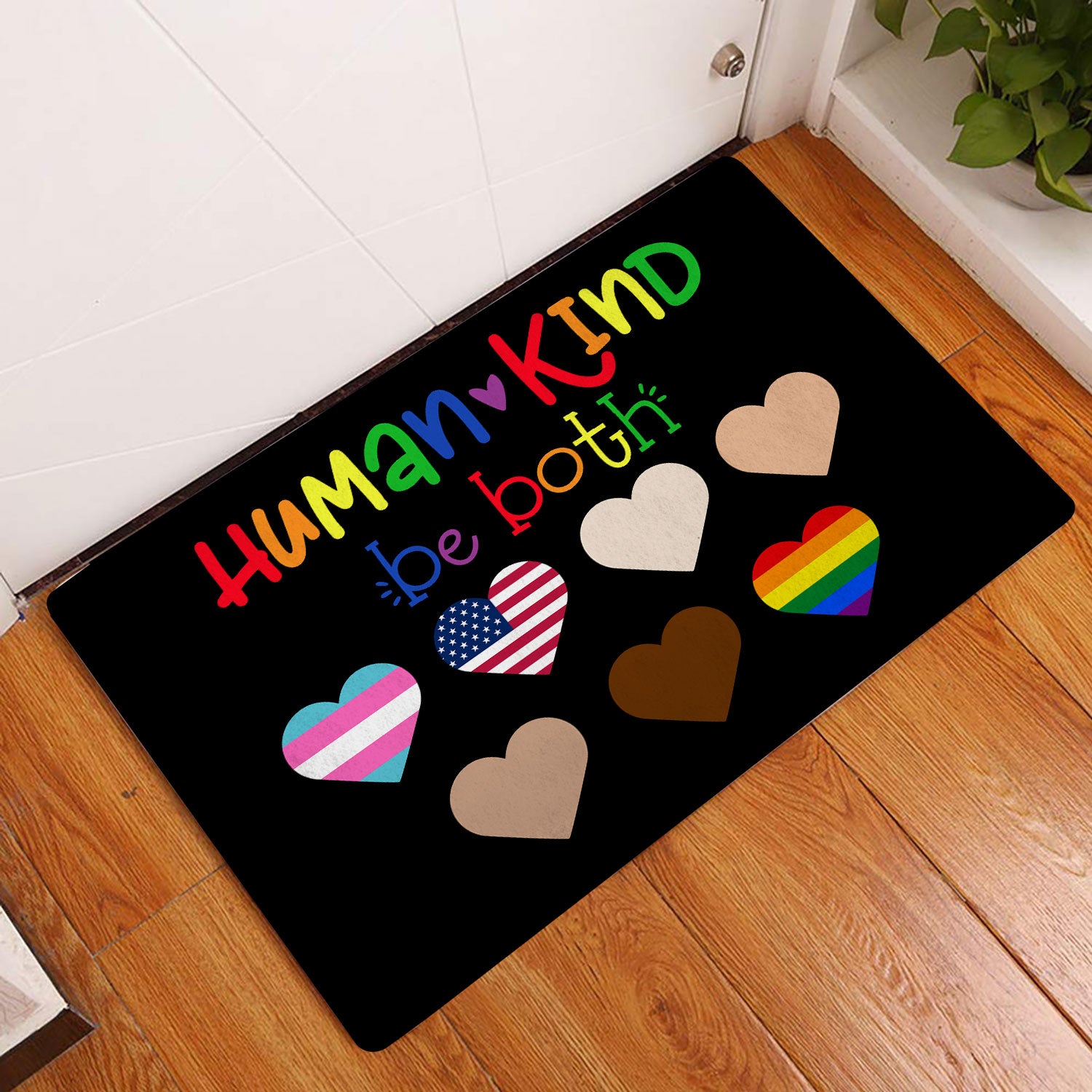 Ohaprints-Doormat-Outdoor-Indoor-Lgbtq-Lgbt-Humankind-Be-Both-Pride-Love-Is-Love-Rainbow-Rubber-Door-Mat-1555-