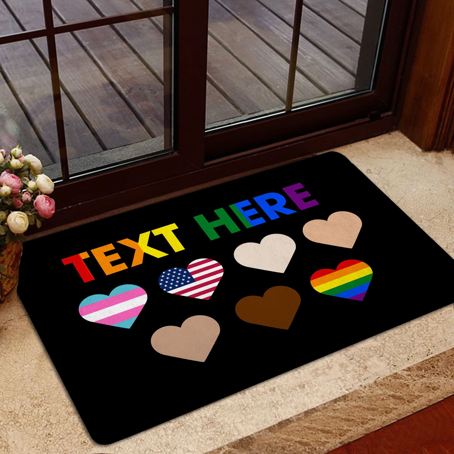 Ohaprints-Doormat-Outdoor-Indoor-Lgbtq-Lgbt-Pride-Love-Is-Love-Rainbow-Custom-Personalized-Name-Rubber-Door-Mat-1556-