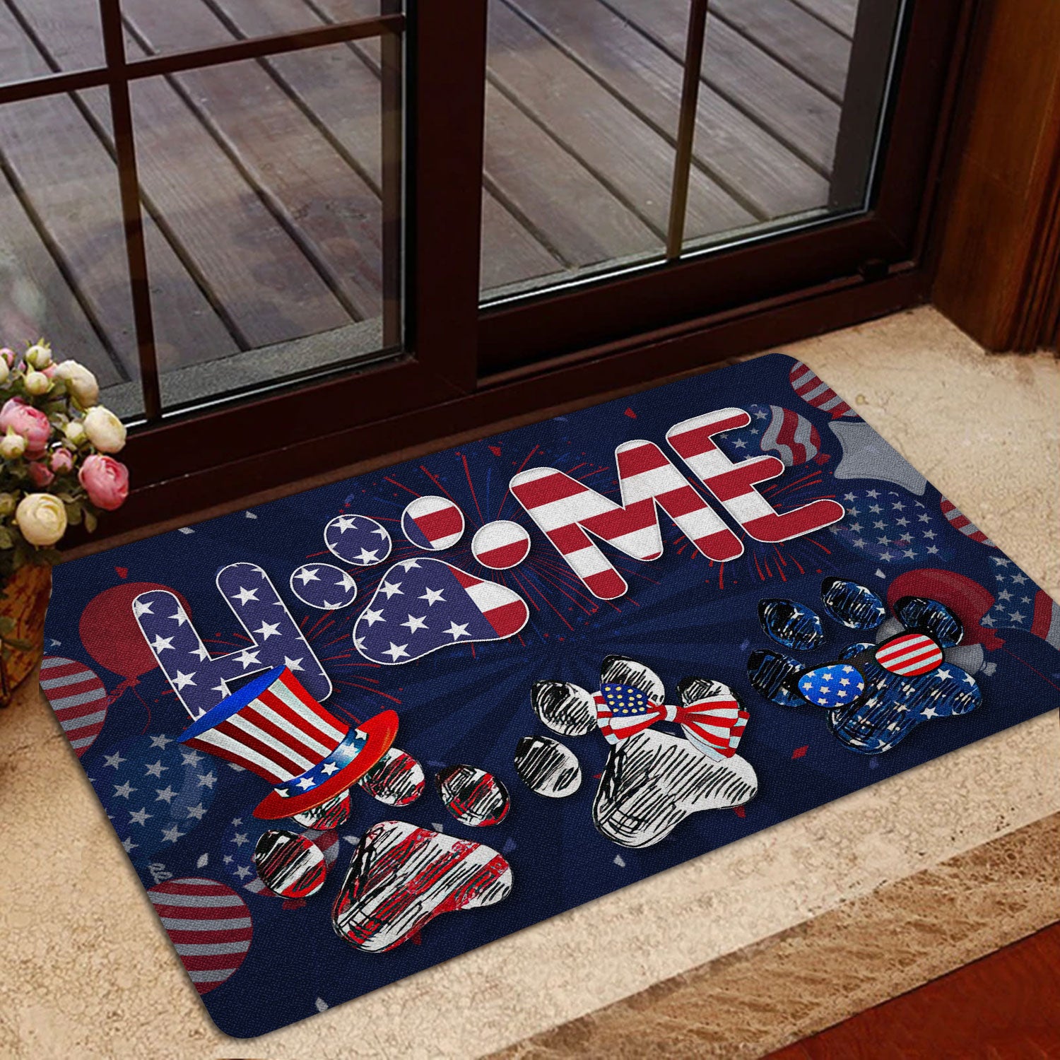 Ohaprints-Doormat-Outdoor-Indoor-Dog-God-Bless-America-Home-Patriotic-July-4Th-Independence-Day-Rubber-Door-Mat-1559-