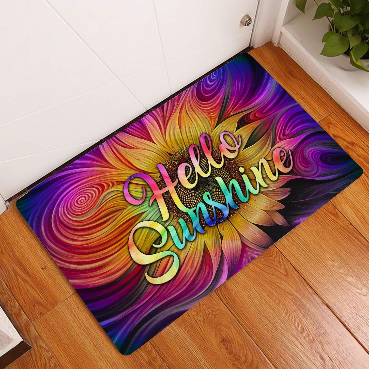 Ohaprints-Doormat-Outdoor-Indoor-Tie-Dye-Sunflower-Hippie-Hello-Housewarming-Gift-Rubber-Door-Mat-1564-