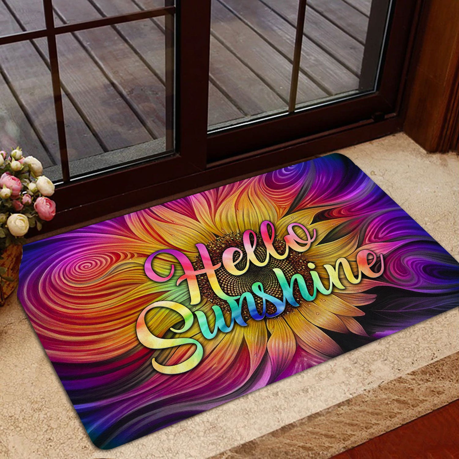 Ohaprints-Doormat-Outdoor-Indoor-Tie-Dye-Sunflower-Hippie-Hello-Housewarming-Gift-Rubber-Door-Mat-1564-