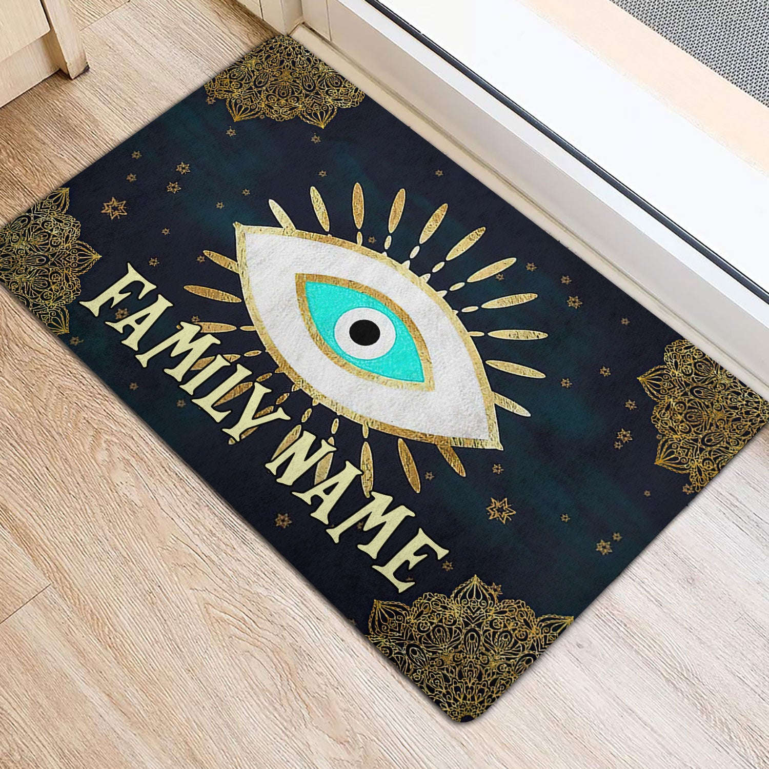 Ohaprints-Doormat-Outdoor-Indoor-Greek-Mataki-Evil-Turkish-Eye-Mandala-Custom-Personalized-Name-Rubber-Door-Mat-1569-