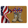 Ohaprints-Doormat-Outdoor-Indoor-Veteran-Soldier-Boots-Flower-Gift-Military-Army-American-Us-Rubber-Door-Mat-1575-18'' x 30''