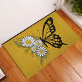 Ohaprints-Doormat-Outdoor-Indoor-Butterfly-White-Daisy-Butterflies-Flower-Floral-Light-Brown-Rubber-Door-Mat-641-