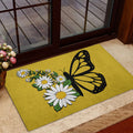 Ohaprints-Doormat-Outdoor-Indoor-Butterflies-White-Daisy-Butterfly-Flower-Floral-Light-Brown-Rubber-Door-Mat-642-