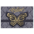 Ohaprints-Doormat-Outdoor-Indoor-Yellow-Beautiful-Butterfly-Butterflies-Welcome-Floral-Grey-Rubber-Door-Mat-645-18'' x 30''