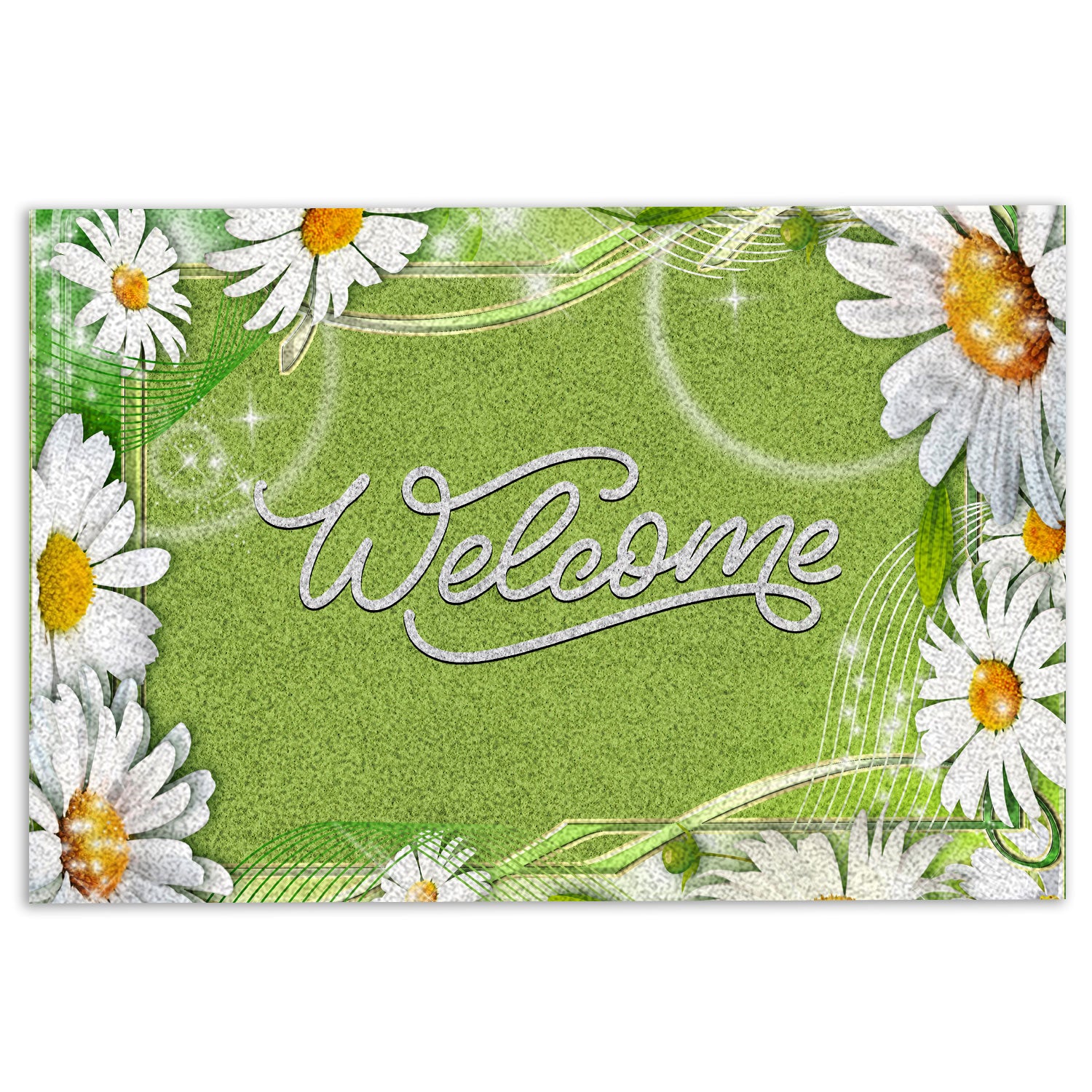 Daisy Doormat, Flower Doormat, Floral Door Mat, Spring Welcome