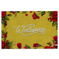 Ohaprints-Doormat-Outdoor-Indoor-Rose-Garden-Rosy-Flower-Welcome-Floral-Yellow-Housewarming-Rubber-Door-Mat-648-18'' x 30''