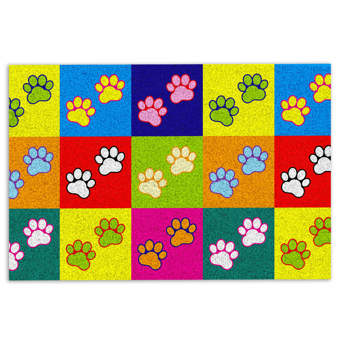 Ohaprints-Doormat-Outdoor-Indoor-Dog-Cat-Paw-Colorful-Unique-Gift-For-Pet-Puppy-Kitten-Lover-Rubber-Door-Mat-675-18'' x 30''