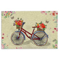 Ohaprints-Doormat-Outdoor-Indoor-Red-Bike-Bicycle-With-Flowers-Welcome-Floral-Grey-Rubber-Door-Mat-691-18'' x 30''