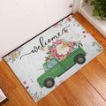 Ohaprints-Doormat-Outdoor-Indoor-Welcome-Green-Truck-With-Flowers-Floral-Farm-House-Grey-Rubber-Door-Mat-695-