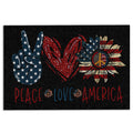 Ohaprints-Doormat-Outdoor-Indoor-Peace-Love-America-Patriotic-4Th-Of-July-Happy-Independence-Day-Rubber-Door-Mat-698-18'' x 30''