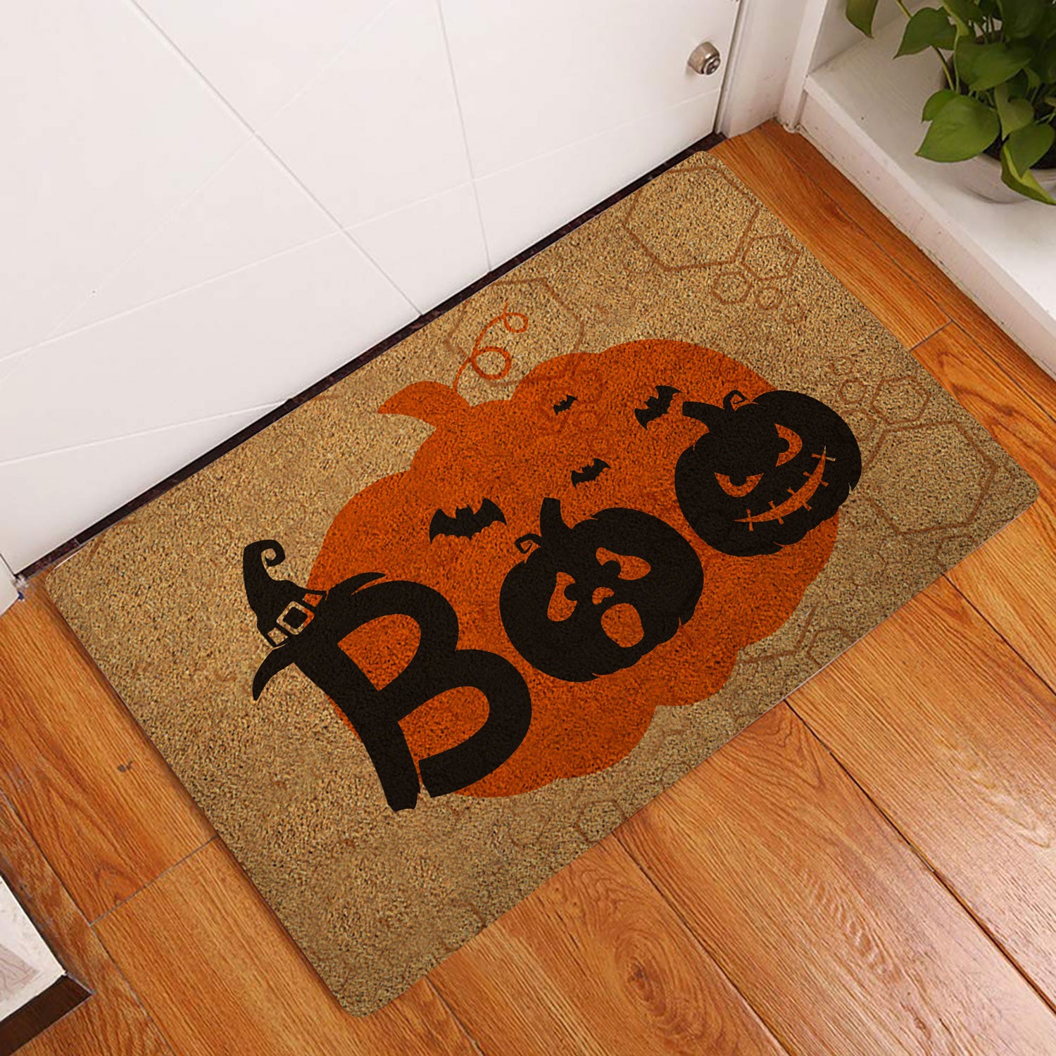 Ohaprints-Doormat-Outdoor-Indoor-Happy-Halloween-Boo-Trick-Or-Treat-Pumpkin-Funny-Gift-Idea-Brown-Rubber-Door-Mat-1749-