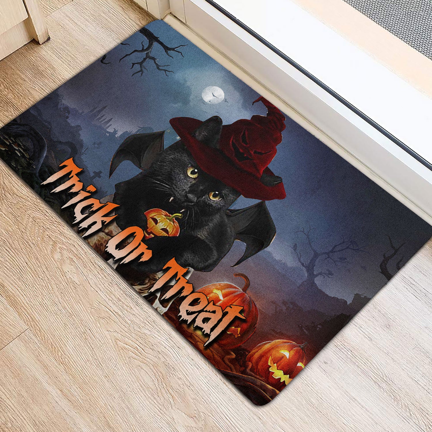 Ohaprints-Doormat-Outdoor-Indoor-Black-Cat-Trick-Or-Treat-Boo-Halloween-Moon-Night-Pumpkin-Funny-Rubber-Door-Mat-1752-