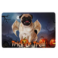 Ohaprints-Doormat-Outdoor-Indoor-Pug-Trick-Or-Treat-Boo-Happy-Halloween-Moon-Night-Pumpkin-Funny-Rubber-Door-Mat-1757-18'' x 30''