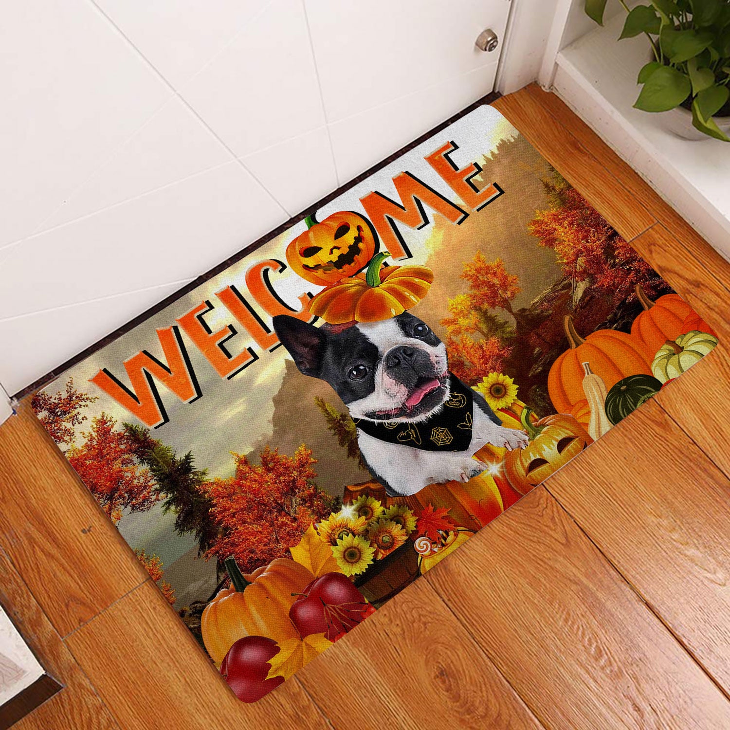 Ohaprints-Doormat-Outdoor-Indoor-Boston-Terrier-Pumpkin-Thanksgiving-Day-Autumn-Happy-Fall-Y'All-Rubber-Door-Mat-1761-