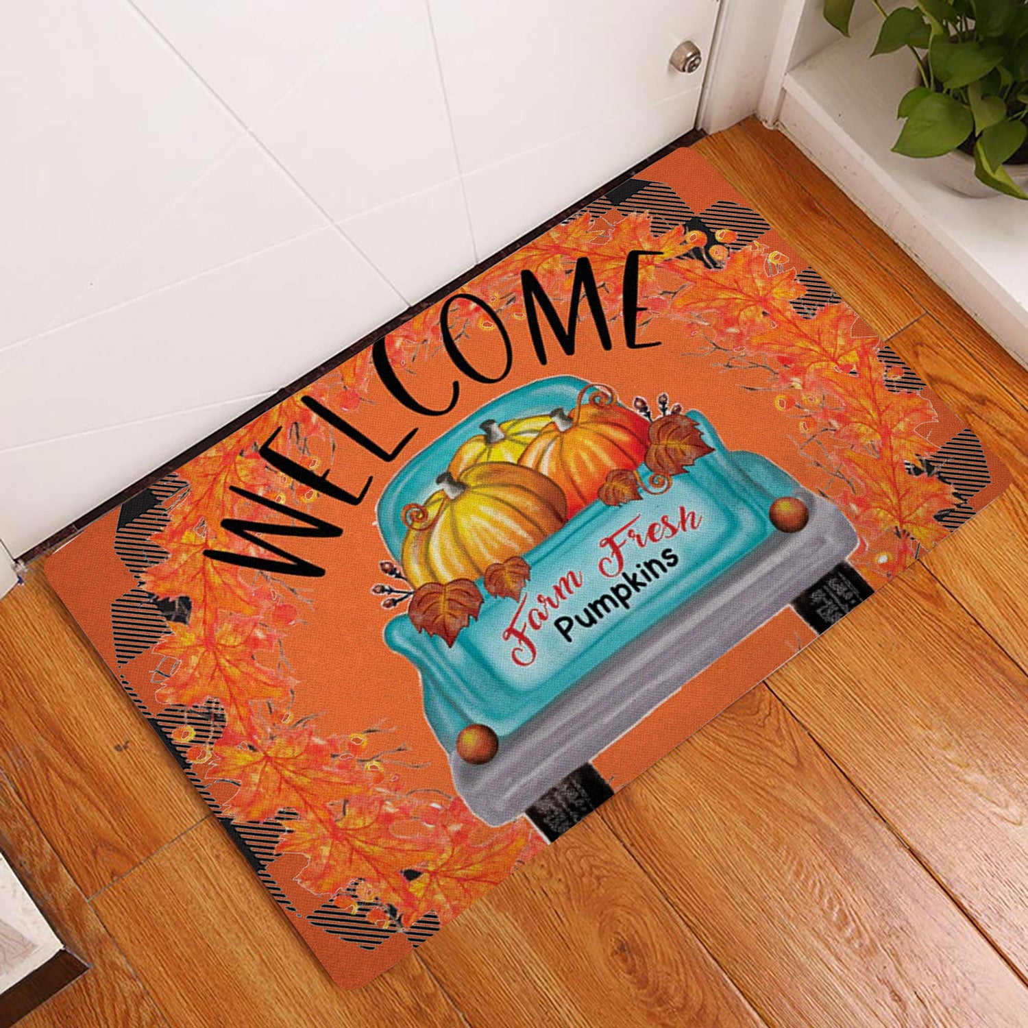 Ohaprints-Doormat-Outdoor-Indoor-Farm-Truck-Autumn-Pumpkin-Happy-Fall-Y'All-Thanksgiving-Day-Rubber-Door-Mat-1764-